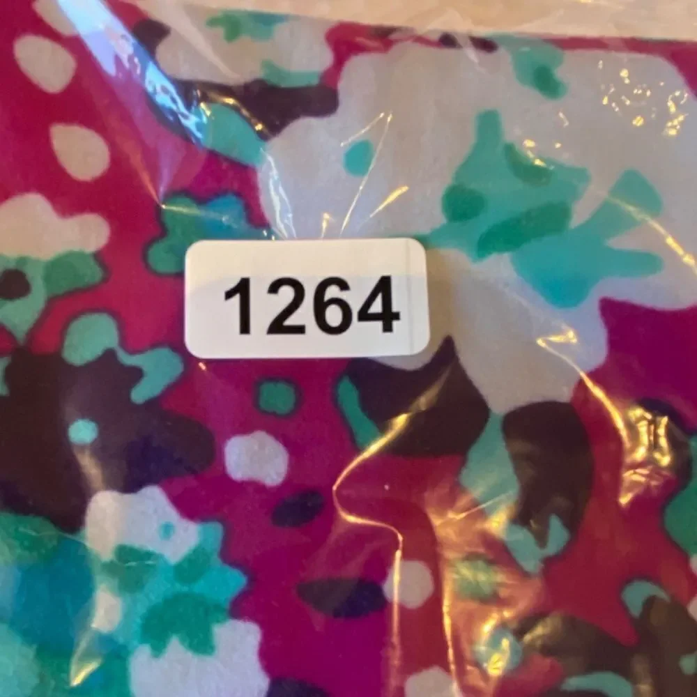 1264 LuLaRoe Leggings Size OS Pink Green White Abstract Floral Print New